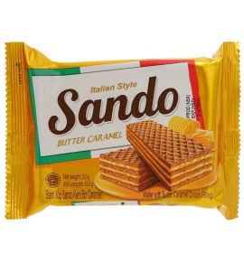 Bánh xốp kem bơ caramel Sando gói 53.5g vị Socola/Dừa/Vani/Caramel